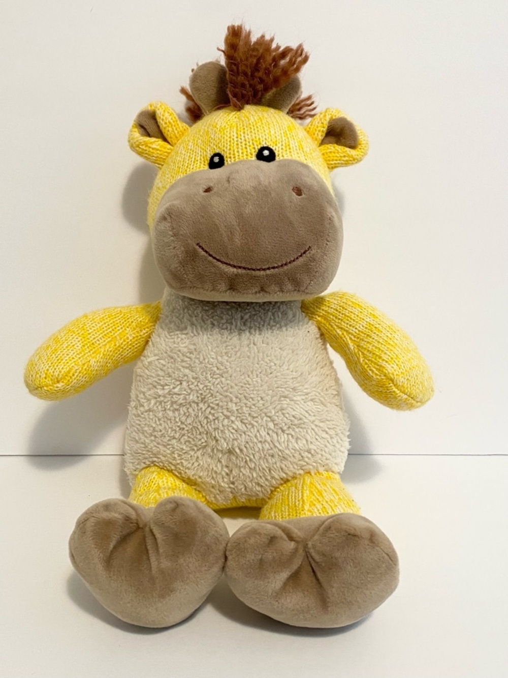Walmart Spark Create Yellow Giraffe Rattle Knit Plush Baby Toy Soft Stuffed